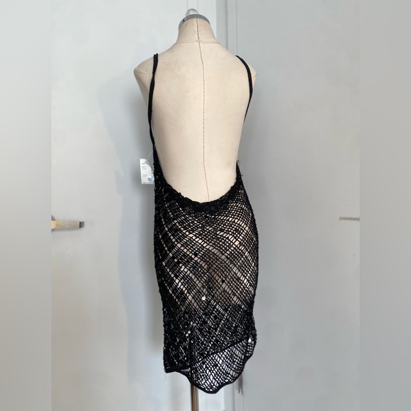 NWT Coperni knitted mini crochet dress black in a size small - Picture 6 of 9